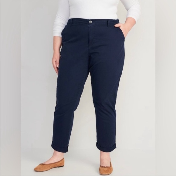 NWT! High-Waisted Navy OGC Chino Pants for Women - Medium Petite 💜 - Picture 7 of 8